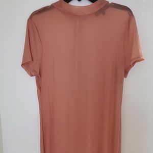 Rose Maxi Shirt with Back Zipper Size:L